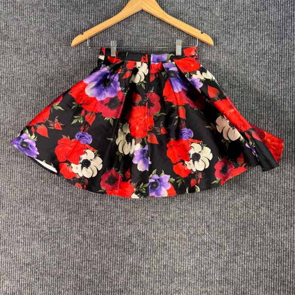 B Darlin Floral Mini Skirt 1/2 Romantic Whimsigoth Coquette Lined Y2K Glam Party - Picture 2 of 8